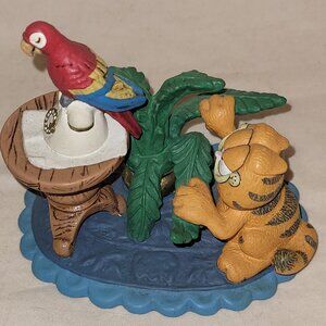 Garfield Cat KING OF THE JUNGLE Figurine Jim Davis Danbury Vintage Broken Leaf